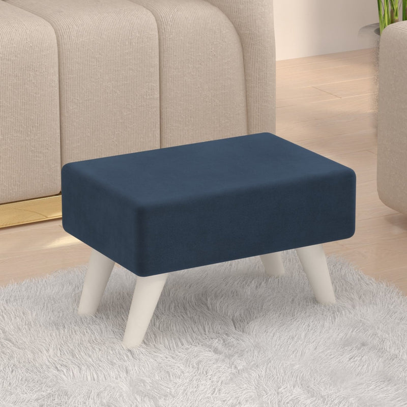 Midase Rectangular Ottoman Pouffes (Blue)