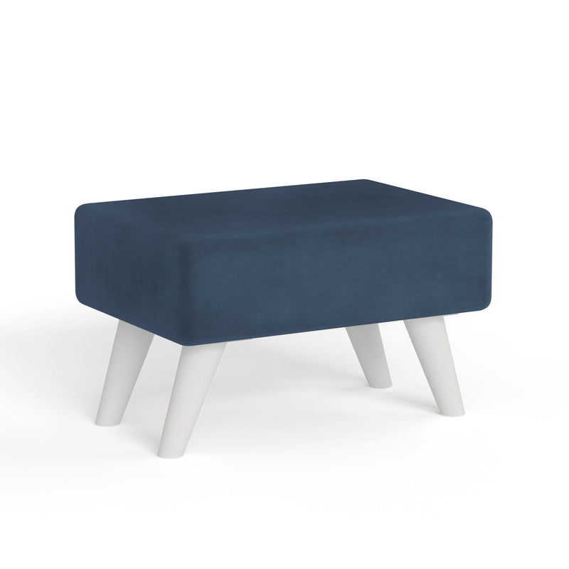 Midase Rectangular Ottoman Pouffes (Blue)