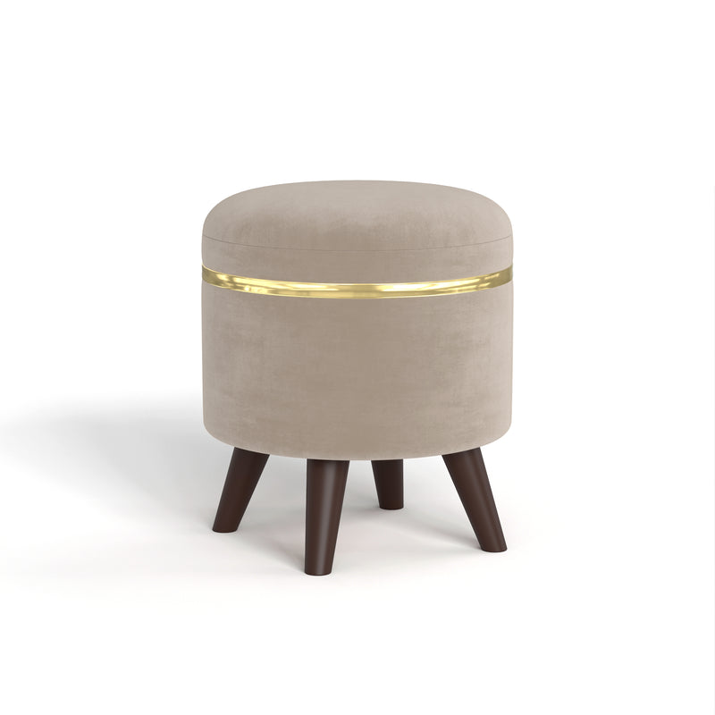 Noah Round Ottoman Pouffes (Off-White)
