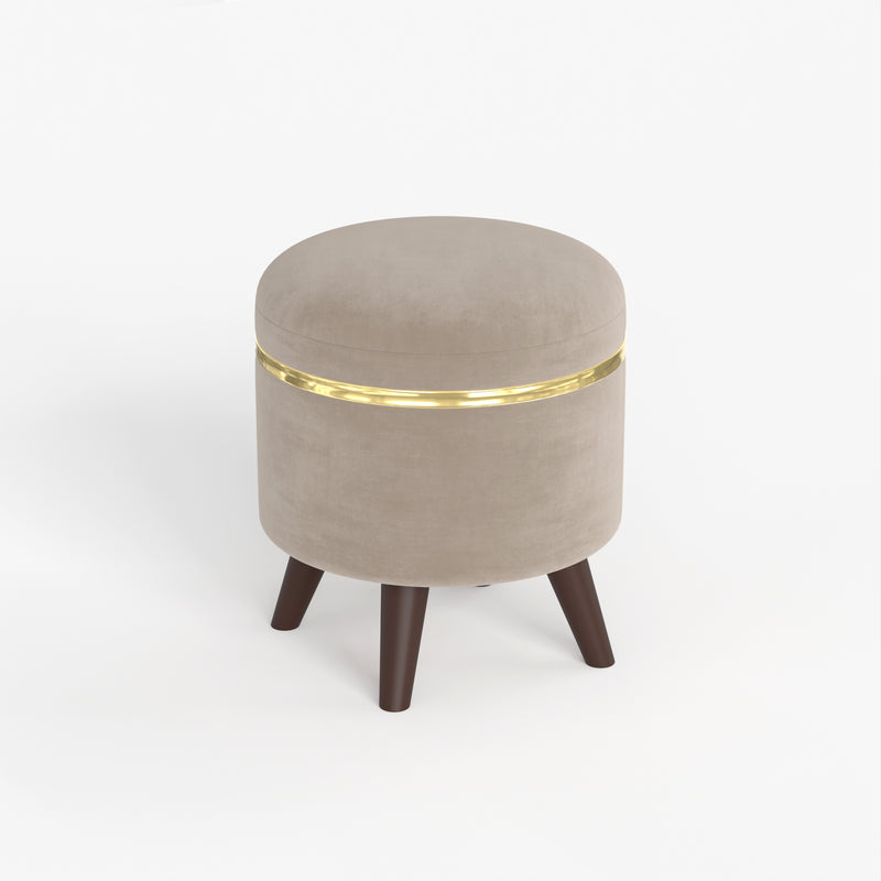 Noah Round Ottoman Pouffes (Off-White)