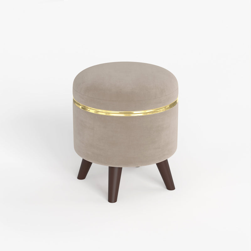 Noah Round Ottoman Pouffes (Off-White)