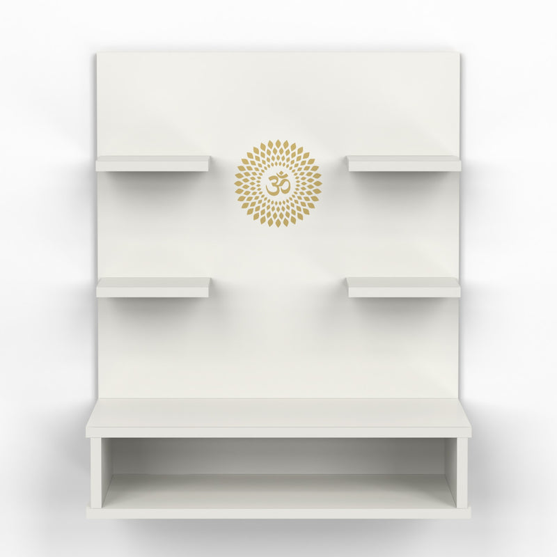 Dhruv Wall Mount Wooden Mandir for Home
