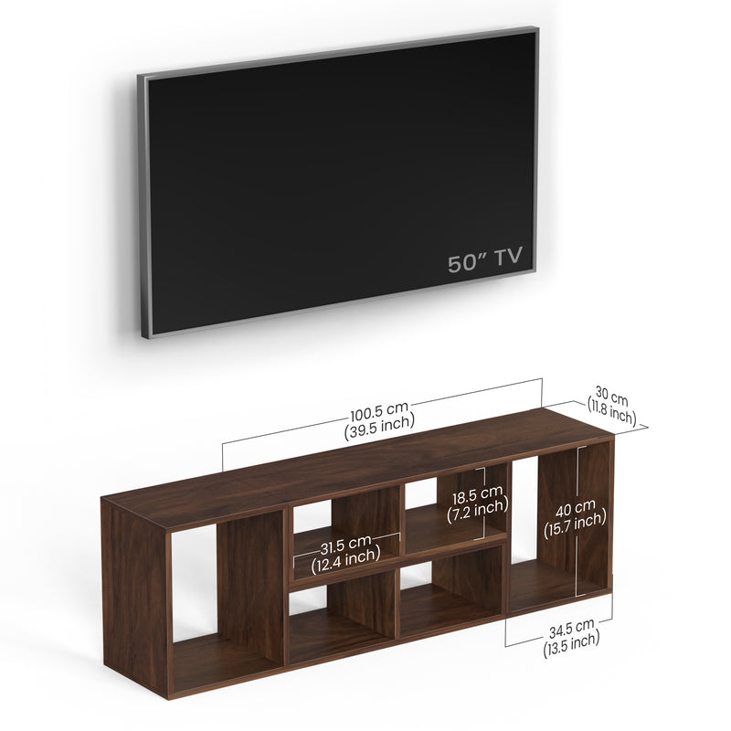 Petel TV Entertainment Unit & Storage Unit (Brown Maple)