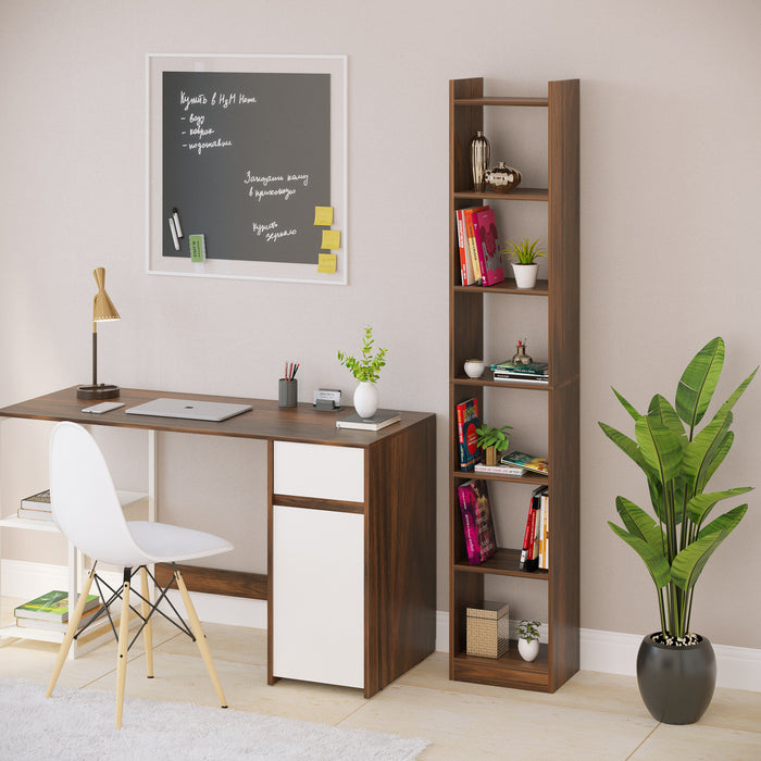 Asburg 6 Layer Engineered Wood Bookshelf Multipurpose Decor Storage Rack