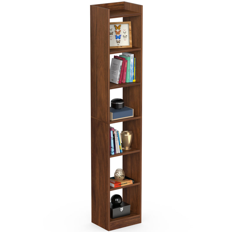 Asburg 6 Layer Engineered Wood Bookshelf Multipurpose Decor Storage Rack