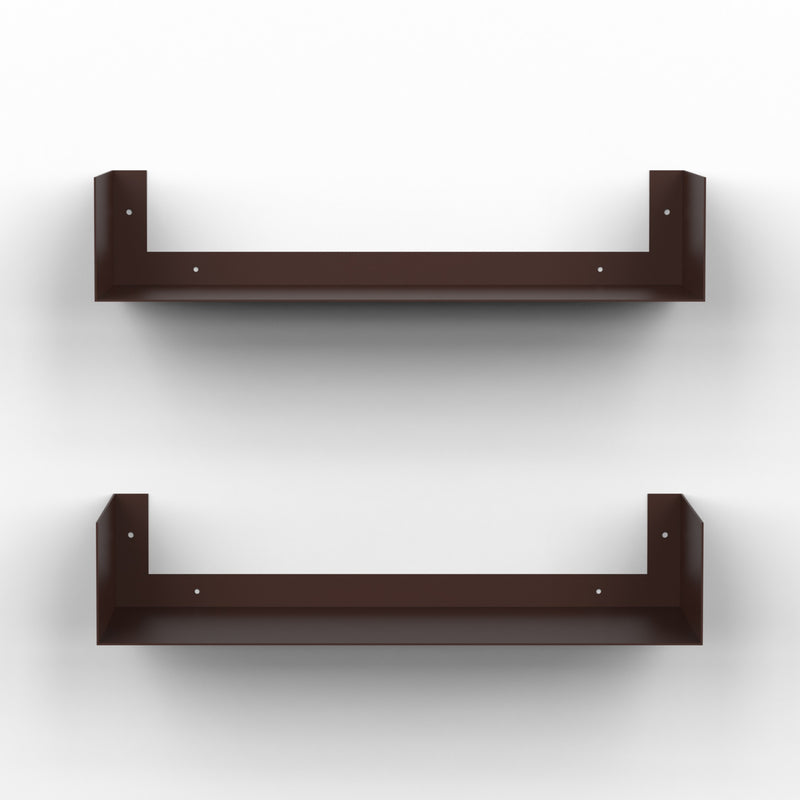 Alivo Wall Mount Bookshelf, Open Decor Wall Display Floating Shelves (Brown Maple)