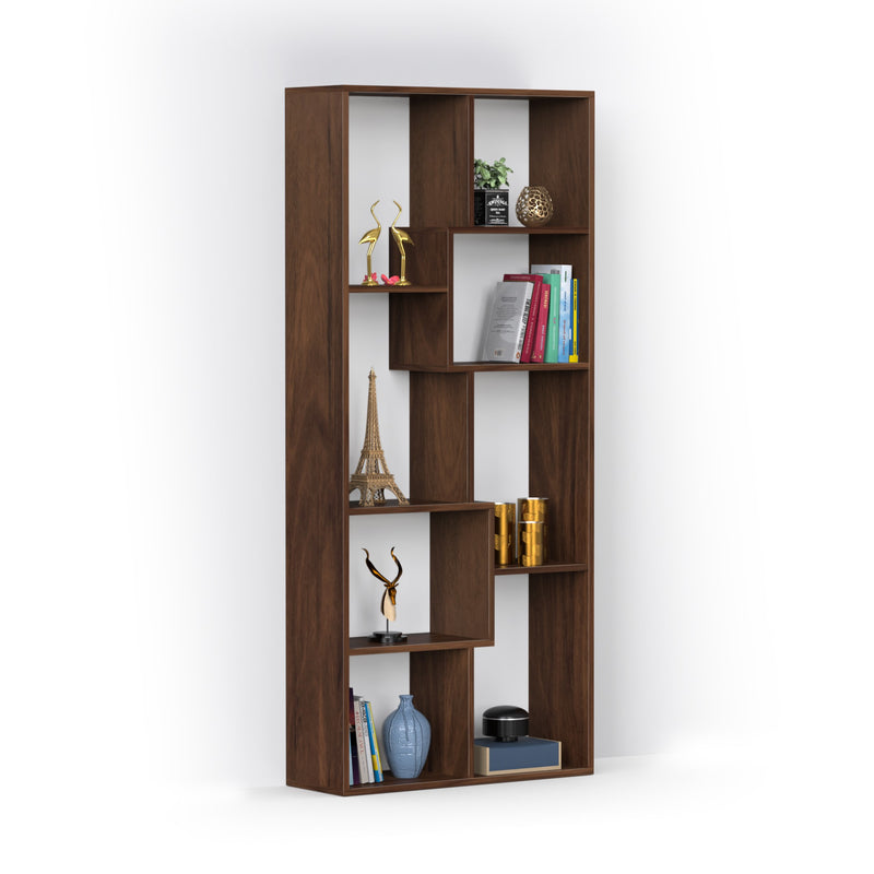 Jameye Bookshelf with Shelves for Décor Display (Brown Maple)