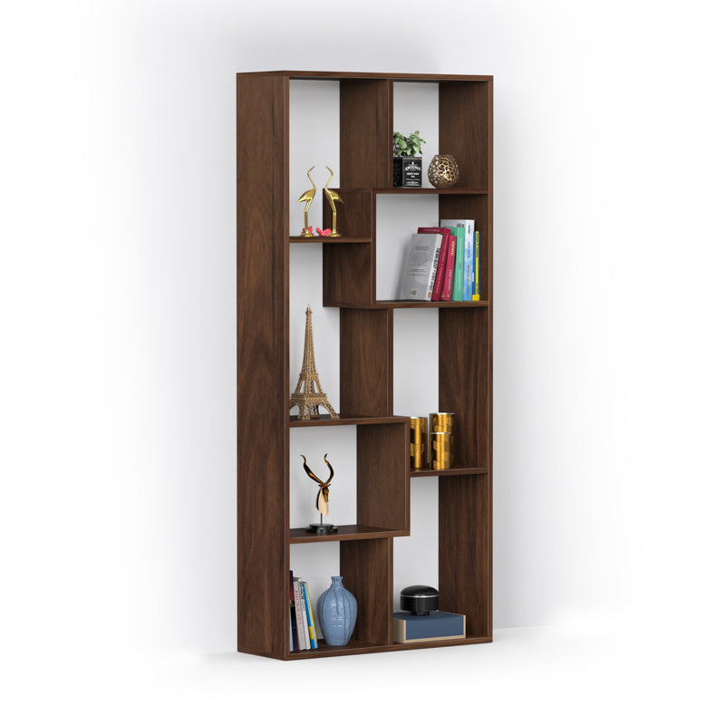 Jameye Bookshelf with Shelves for Décor Display (Brown Maple)