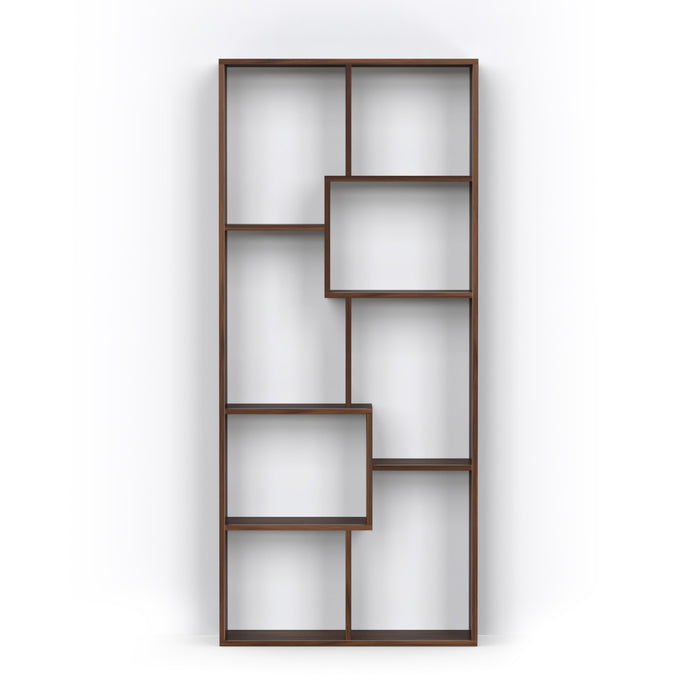 Jameye Bookshelf Cabinet Book Rack Organizer with Shelves for Décor Display (Brown Maple)