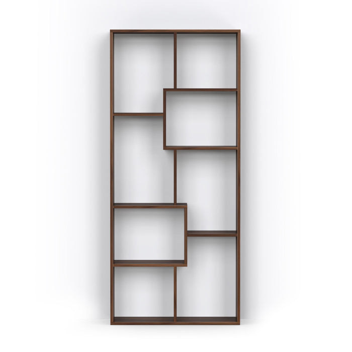 Jameye Bookshelf Cabinet Book Rack Organizer with Shelves for Décor Display (Brown Maple)