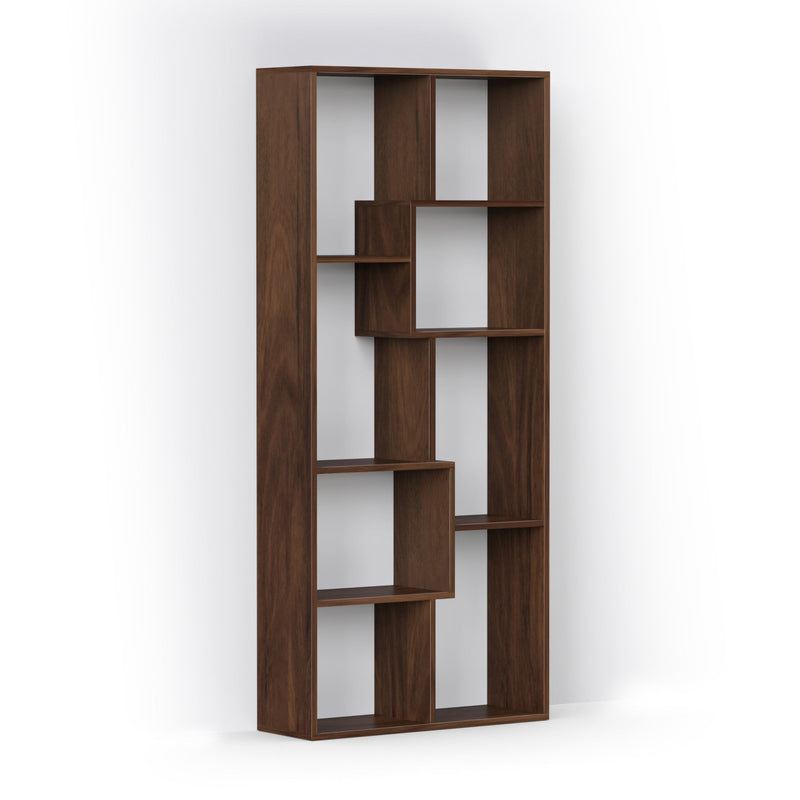 Jameye Bookshelf with Shelves for Décor Display (Brown Maple)