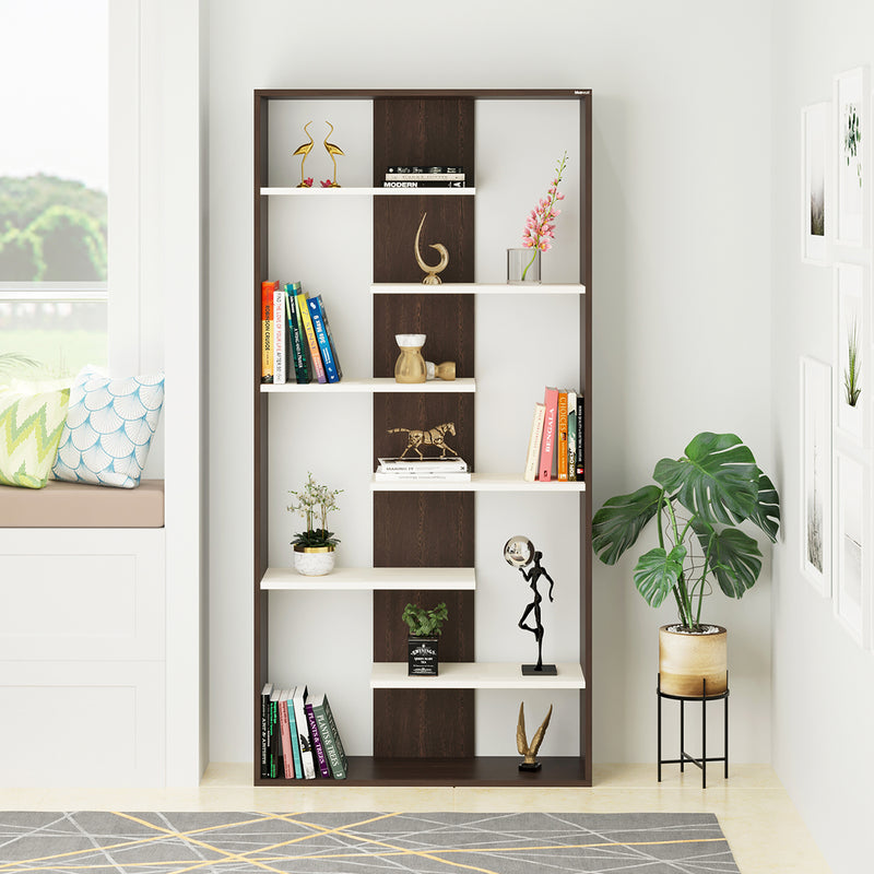 Maxelle Bookshelf (Large) |Wenge & White