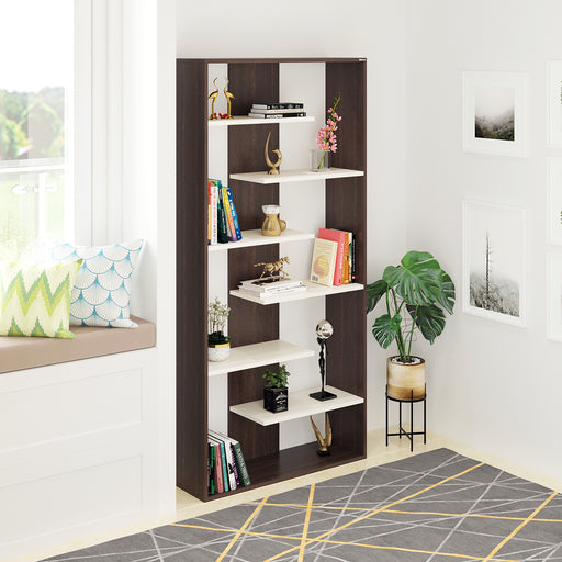 Maxelle Bookshelf (Large) |Wenge & White