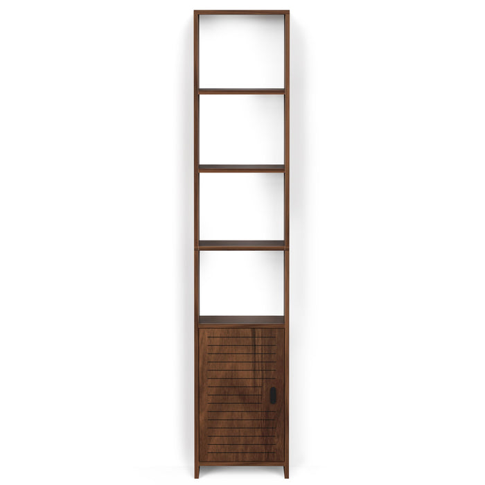 Barnia Engineered Wood Bookshelf Cabinet Book Rack Organizer with Shelves & Bottom Door for Storage