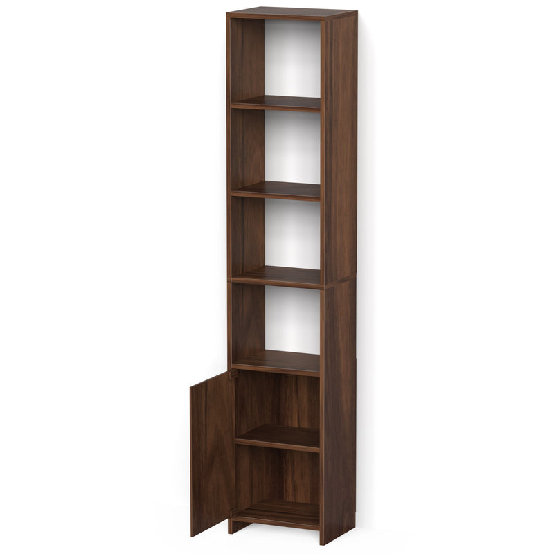 Barnia Bookshelf Cabinet Book Rack Organizer with Shelves & Bottom Door for Storage