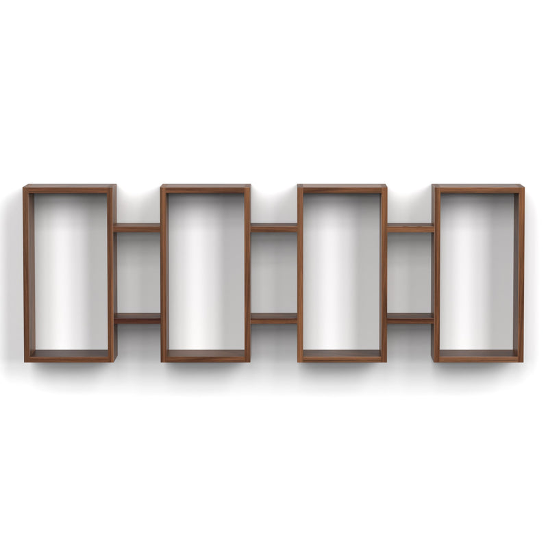 Steda Wall Mount Bookshel(Brown Maple)