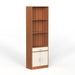 Seonn Bookshelf Cabinet with Storage Shelves & Drawer |Walnut