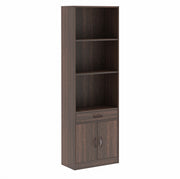 Seonn Bookshelf Cabinet with Storage Shelves & Drawer |Wenge