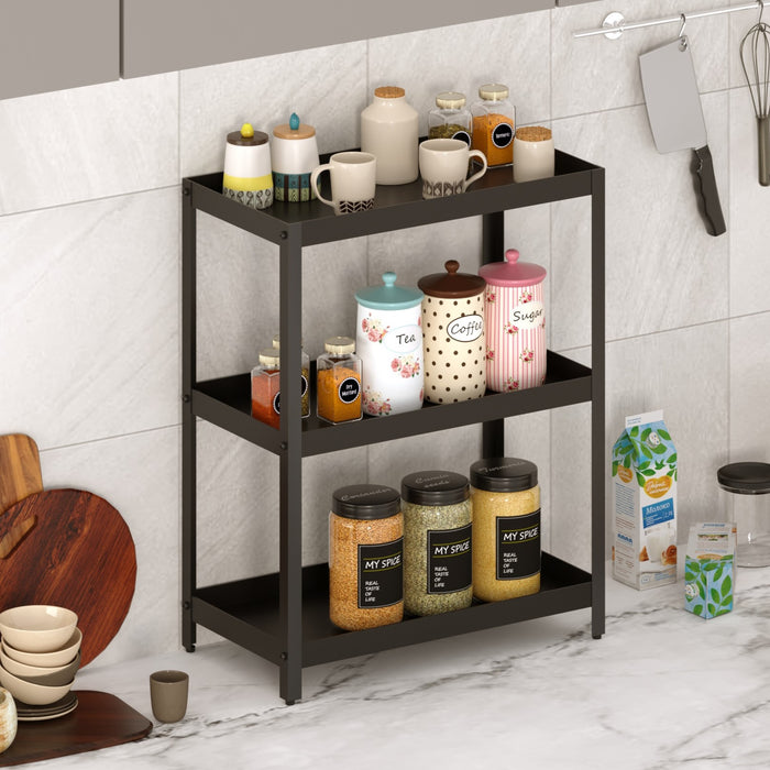 Greta Metal Spice Masala Rack Shelf Stand Organizer/Spice Bottle Display Rack & Cup Stand for Home & Kitchen, DIY (Do it Yourself)