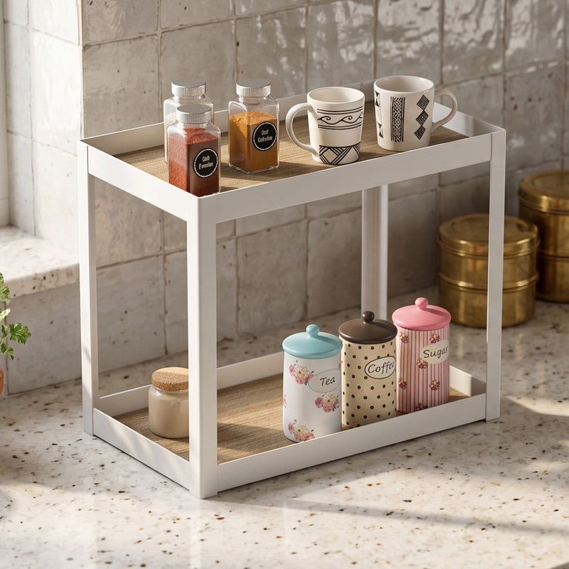 Spyro Metal Spice Rack |European Oak