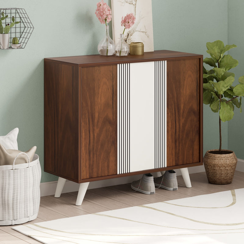 Cylvie 2 Doors Shoe Rack & Cabinet for Slipper & Footwear