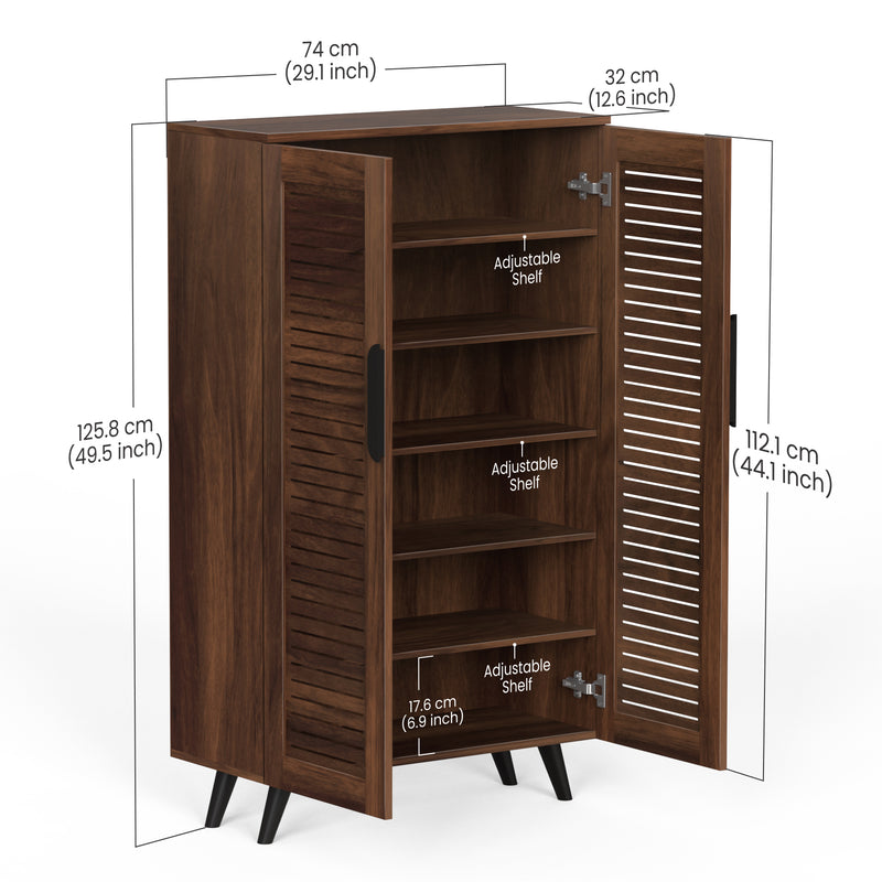 Carlem tall 2 doors shoe rack & cabinet (stores upto 24 pairs)