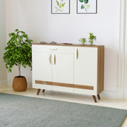 Kaspen Shoe Rack |Walnut & White
