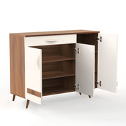Kaspen Shoe Rack |Walnut & White