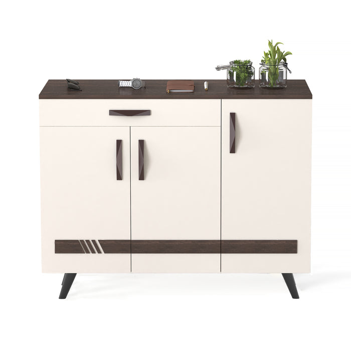 Kaspen Shoe Rack |Wenge & White