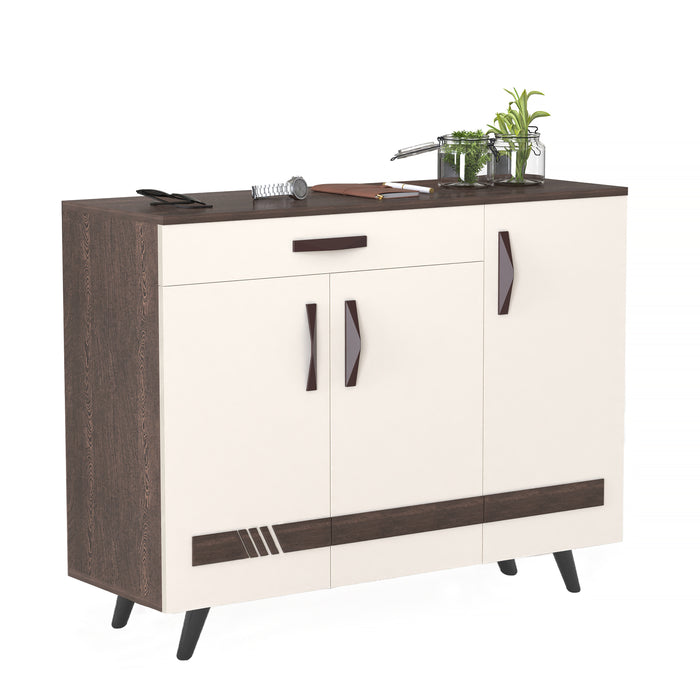 Kaspen Shoe Rack |Wenge & White