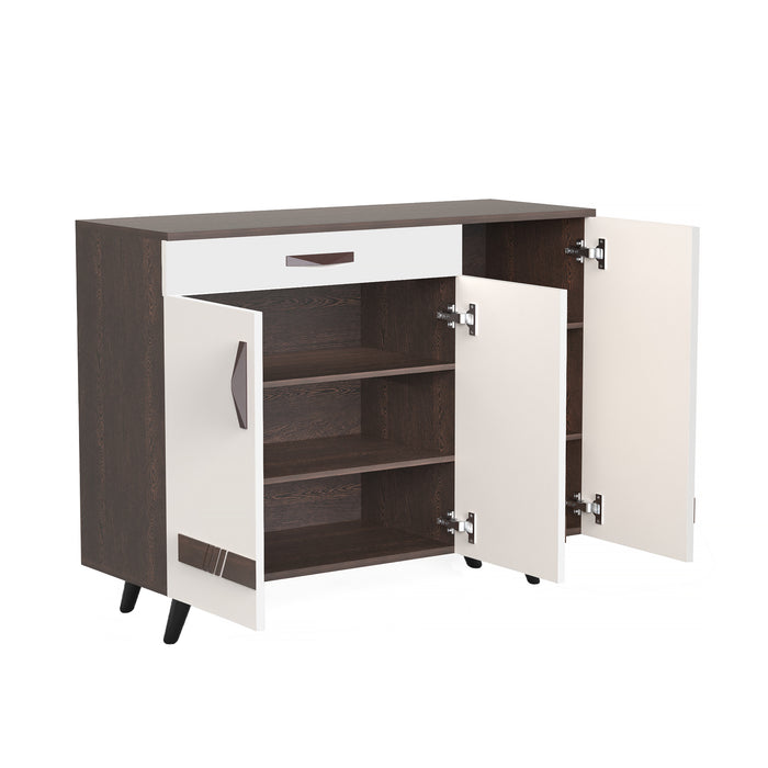 Kaspen Shoe Rack |Wenge & White