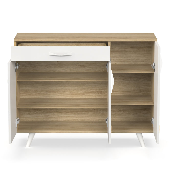 Kaspen Shoe Rack |European Oak & White