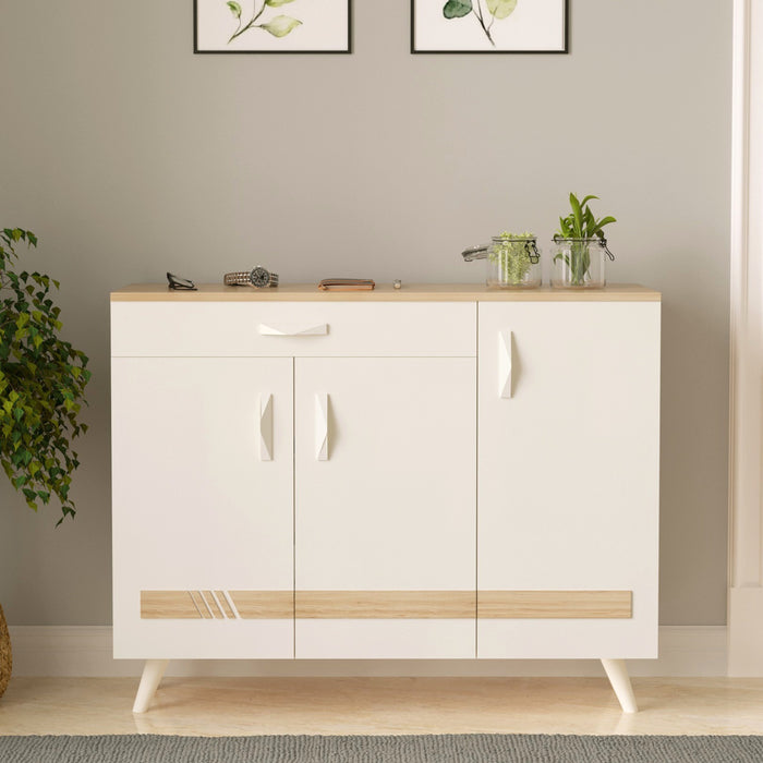 Kaspen Shoe Rack |European Oak & White