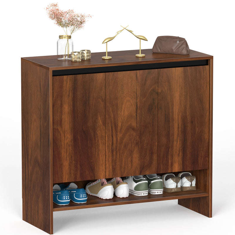 Mavis Engineered Wood 3 Doors Shoe Rack Cabinet for Slipper Footwear