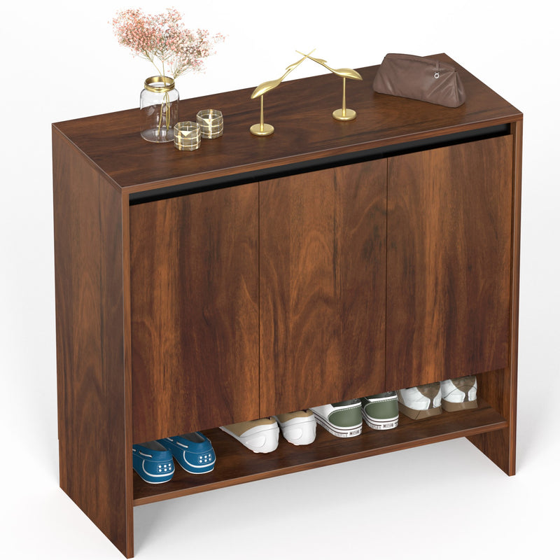 Mavis Engineered Wood 3 Doors Shoe Rack Cabinet for Slipper Footwear