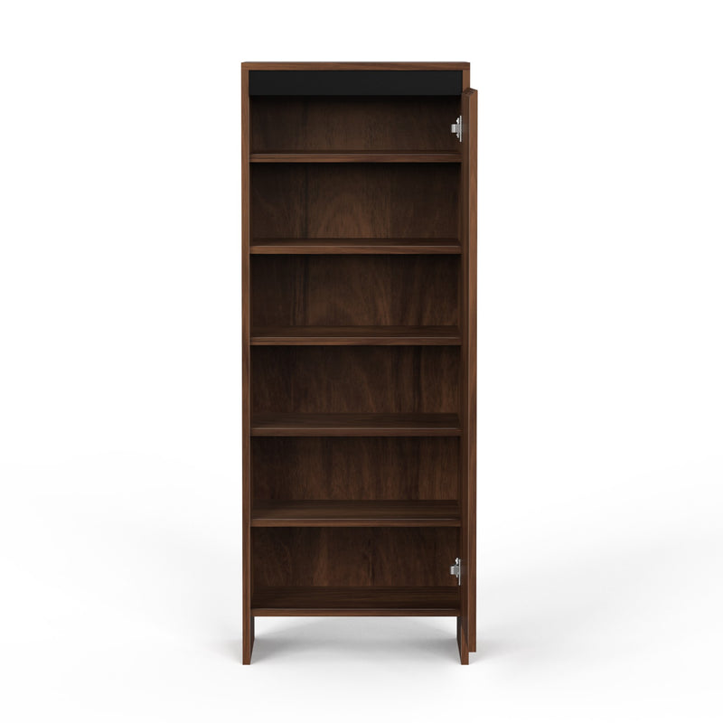 Mavis tall multipuporse wooden shoe rack, storage books & file cabinet organizer,stores upto 12-14 Pairs DIY (Brown Maple)