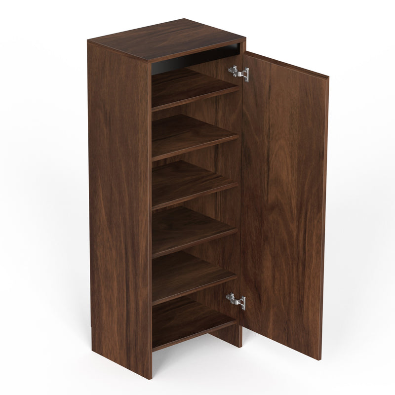 Mavis tall multipuporse wooden shoe rack, storage books & file cabinet organizer,stores upto 12-14 Pairs DIY (Brown Maple)