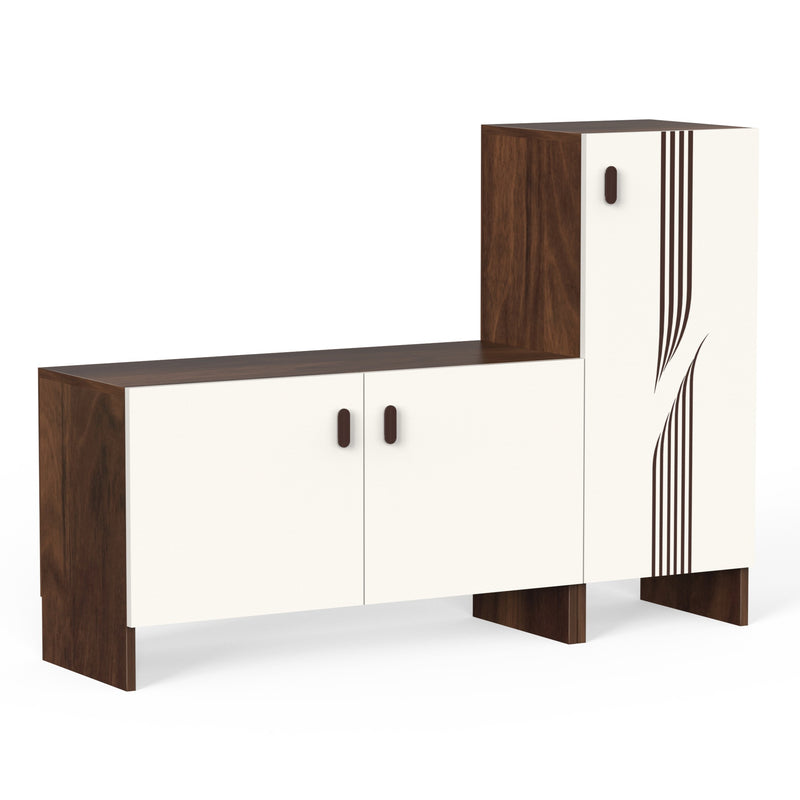 Sayona Seating & Tall Storage Wooden Shoe Rack with Door
