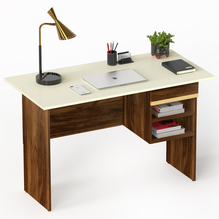 Amalet Study table (Brown Maple & Beige)