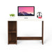 Mallium Study Table - Without Keyborad Slider |Maple & White