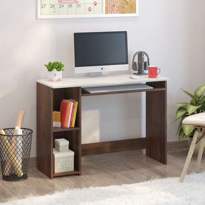 Mallium Study Table |Maple & White