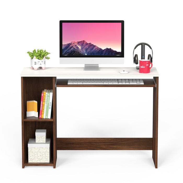 Mallium Study Table |Maple & White
