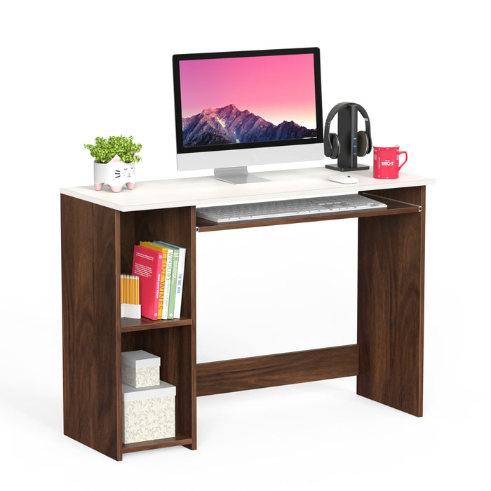 Mallium Study Table |Maple & White