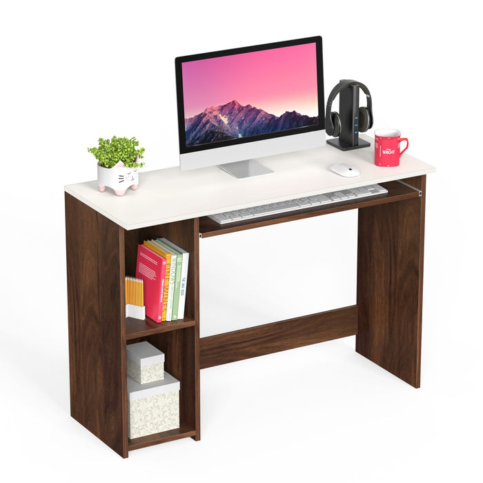 Mallium Study Table |Maple & White