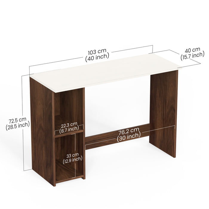 Mallium Study Table - Without Keyborad Slider |Maple & White
