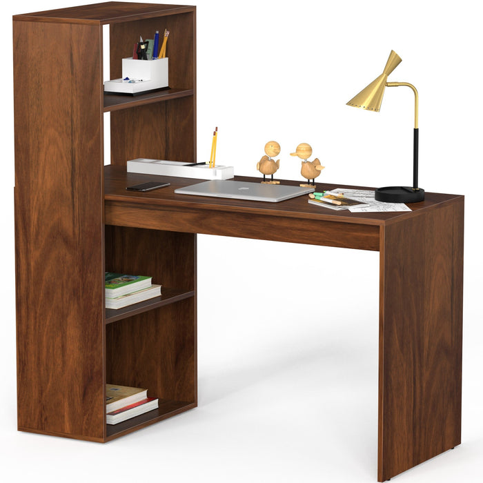 Radisso Study and Computer Laptop Table for Home or Office, WFH Desk (Brown Maple)