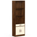 Seonn Bookshelf Cabinet with Storage Shelves & Drawer |Maple