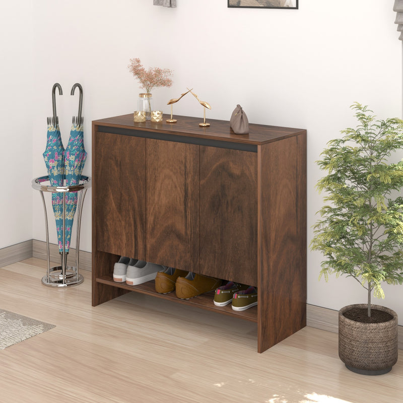 Mavis Engineered Wood 3 Doors Shoe Rack Cabinet for Slipper Footwear