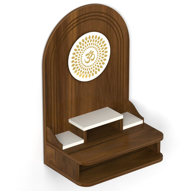 Siddhi Wall Mounted Pooja Mandir / Temple (Maple & White)
