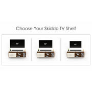 Skiddo TV Unit, Ideal for 55" |Brown Maple & Frosty